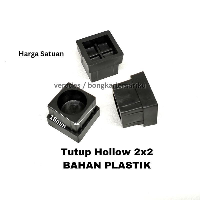 Tutup Hollow 2x2 Plastik / Kaki Kursi Meja Holo