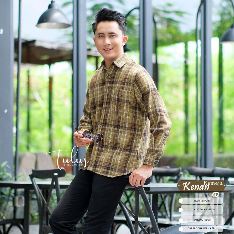 KENAN KEMEJA #5 BY TULUS SIGNATURE / KEMEJA FLANEL PRIA PREMIUM / KEMEJA LEBARAN