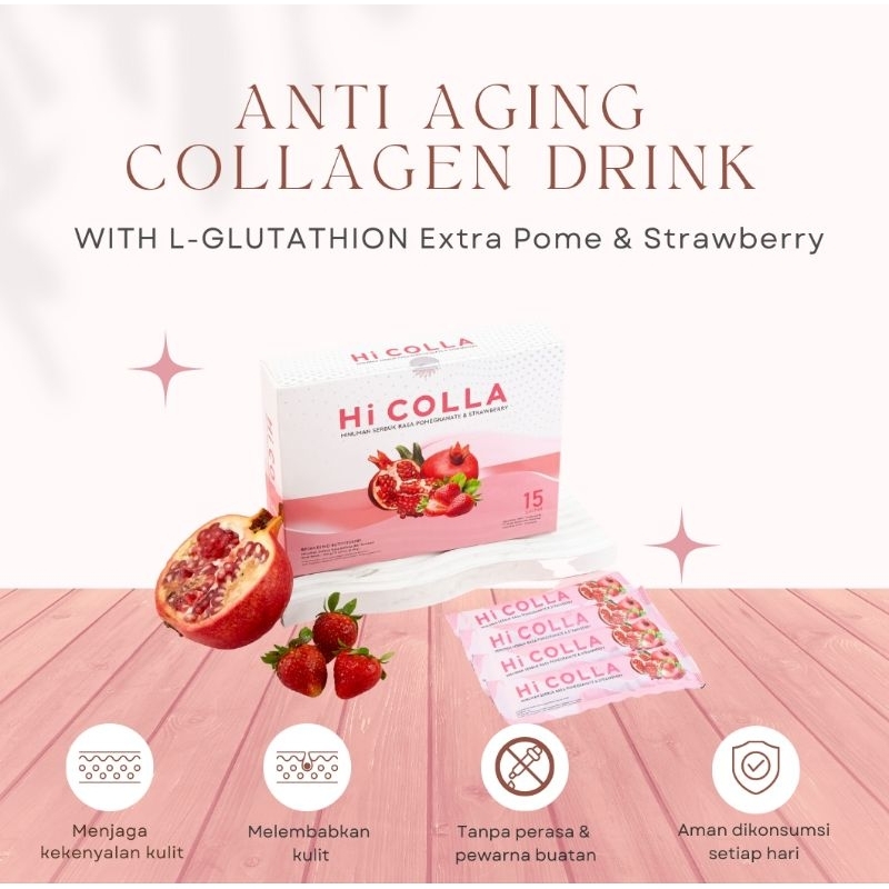 

premium Collagen Hicolla Hi Colla Whitening & Healthy Skin Drink 15Sachet