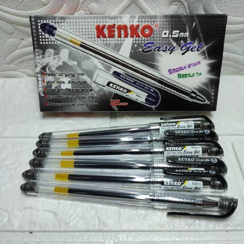 

PULPEN KENKO 0.5mm TINTA BIRU - HITAM - MERAH EASY GEL INK PEN