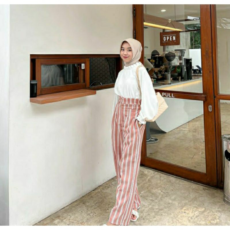 MOANA SET ONESET SETELAN WANITA PREMIUM BLOUSE DAN KULOT