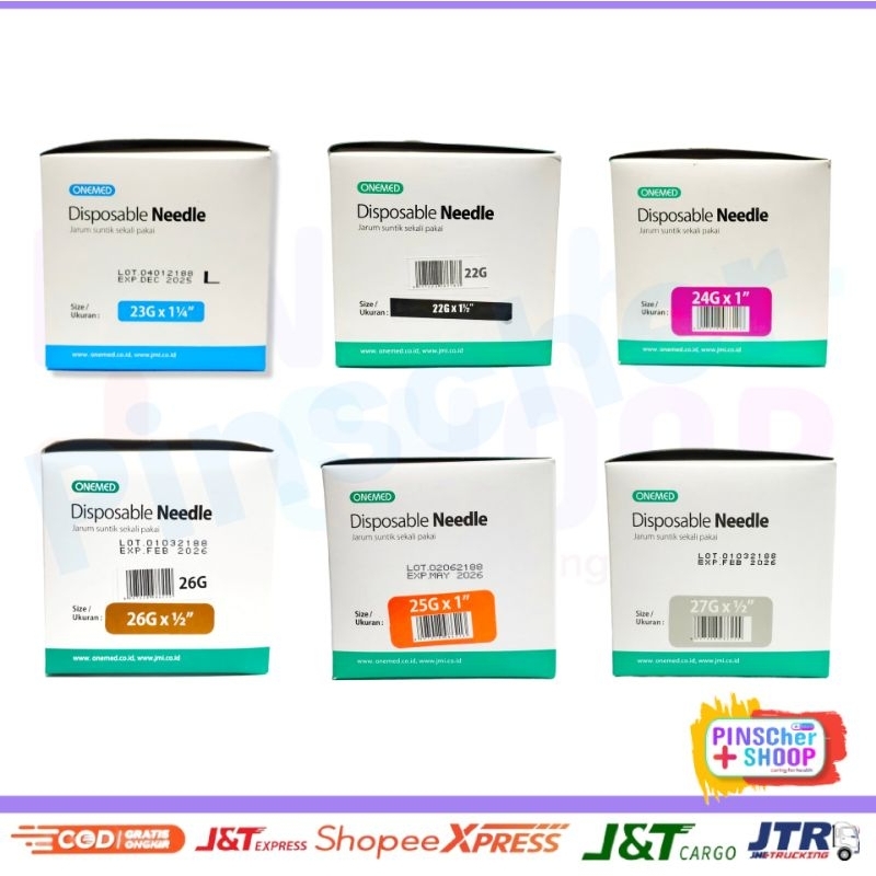 Needle Disposable Onemed Isi 100 Pcs