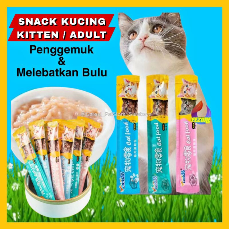 GPSS- Snack Kucing Kitten Adult 15gr Creamy Treats Cemilan Kucing Liebao Cat Food Jajan Kucing Jajanan Kucing Snack Hewan Snack Anjing Vitamin Kucing Penggemuk Kucing Vitamin Anjing Vitamin Hewan Meo Creamy Minyak Ikan Kucing