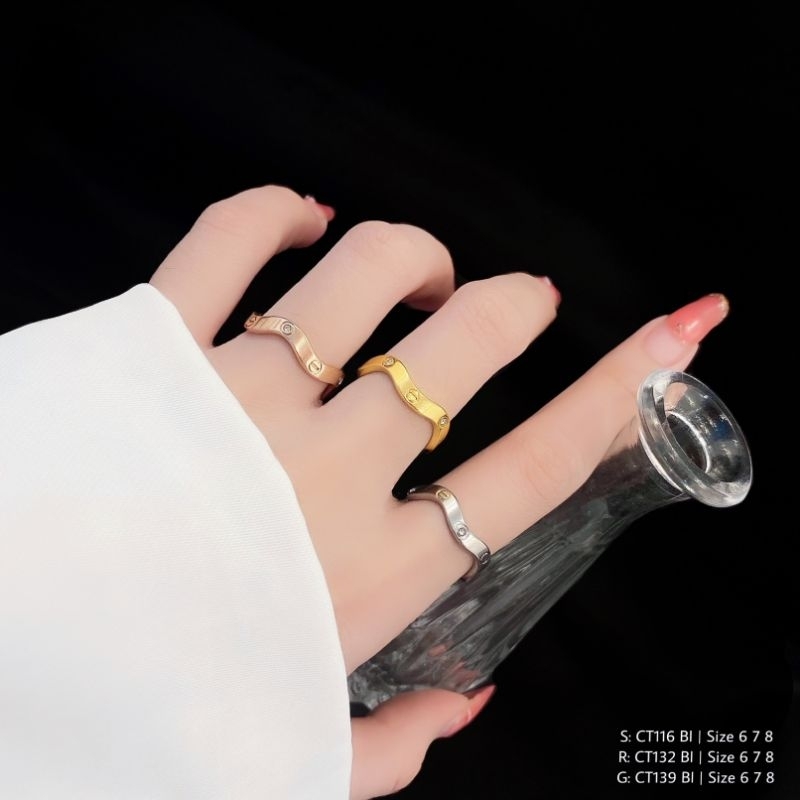 Cincin Titanium Wanita CT116-132-139 BI