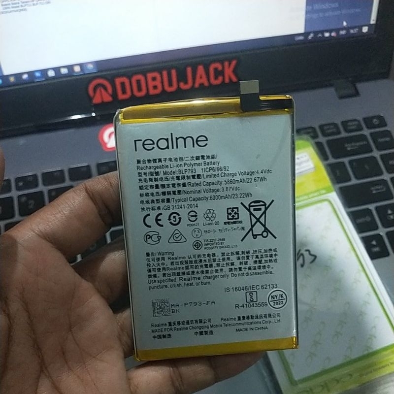 ( BLP 729) Realme 5 - Realme 5i - Realme 5s Baterai Battery Batre Batrei Batere Batrai Tanam HP Real Me 5i 5s ORIGINAL Model BLP729 BLP-729 BLP 729 ORI