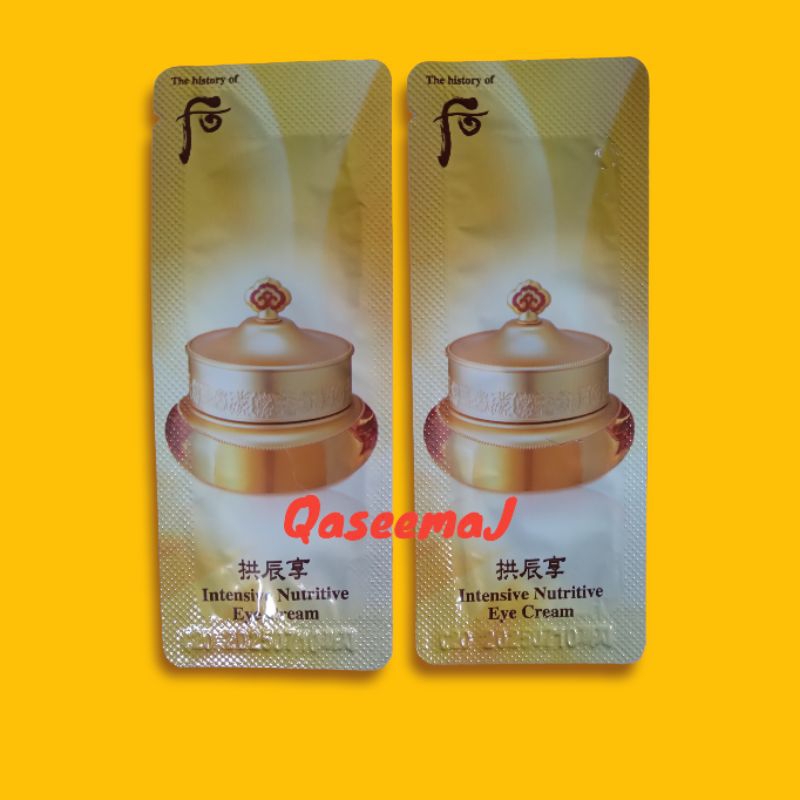 THE HISTORY OF WHOO Qi & Jin Nutritive Essence eye cream sample sachet