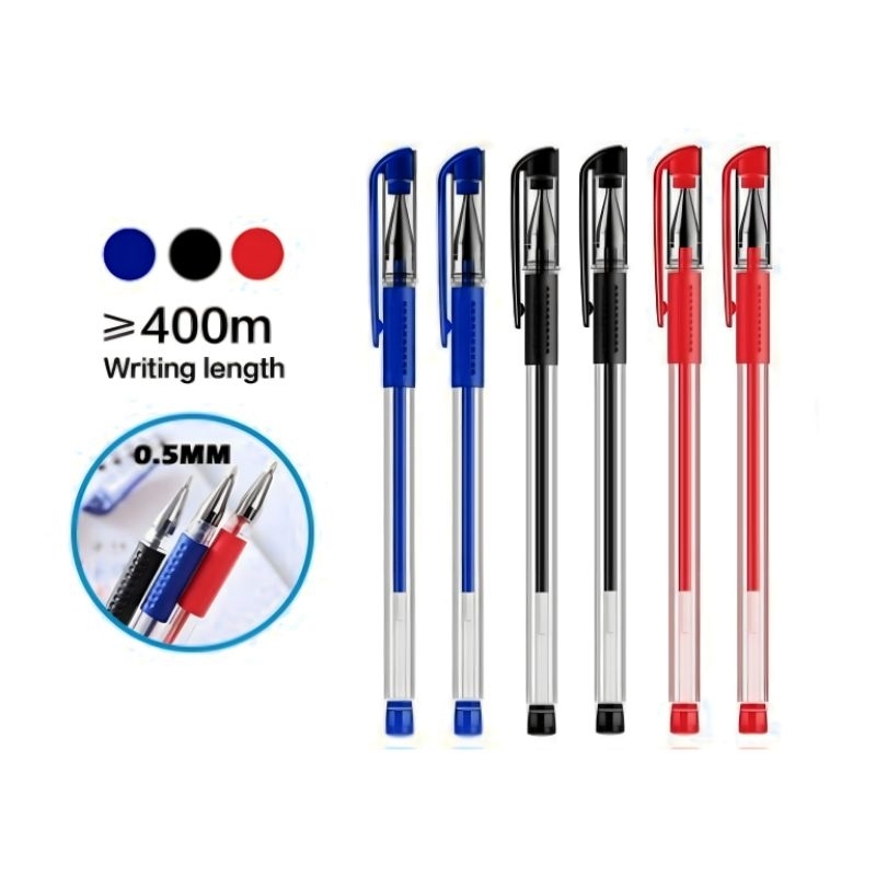 Pulpen Pena Pen 0.5Mm Alat Tulis Kantor Sekolah Tinta Cair Standart Warna
