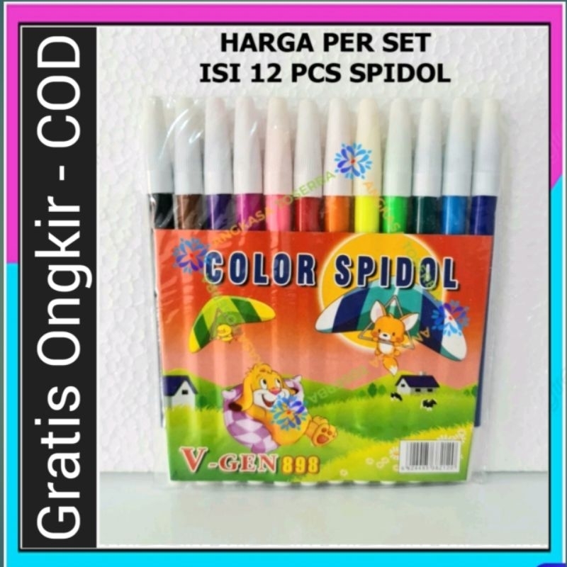 

Spidol Warna Isi 12 Spidol Mewarnai Anak