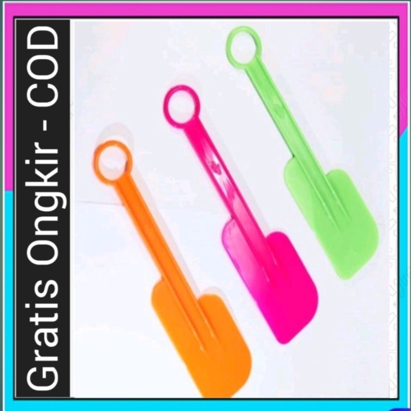 Spatula  Murah Sodet Kue Plastik Solet Olesan 3 Pcs Dan Ecer