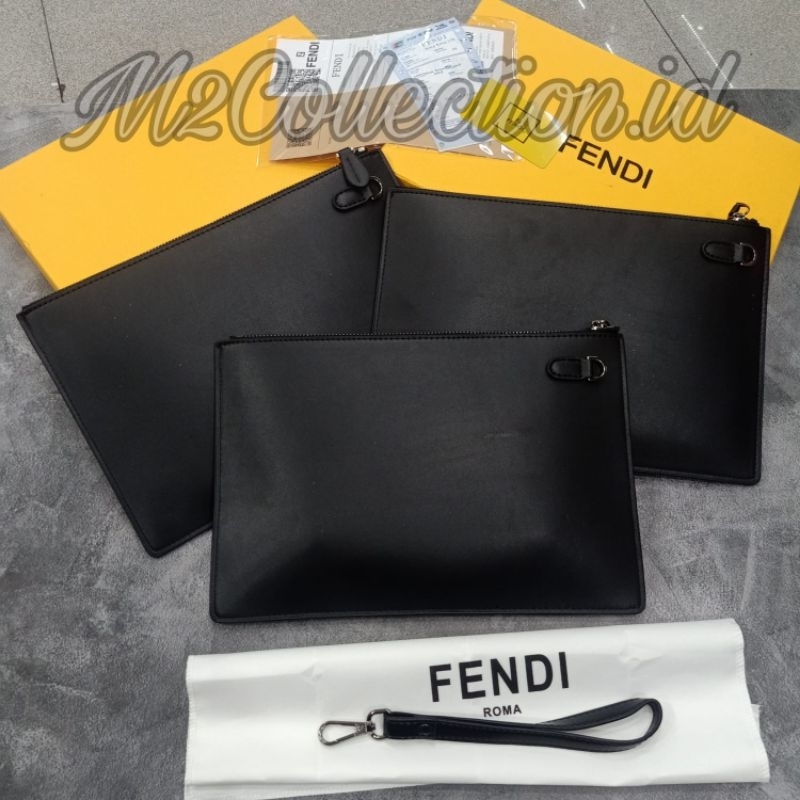 Clutch Fendi Tas Tangan Kulit Premium Import