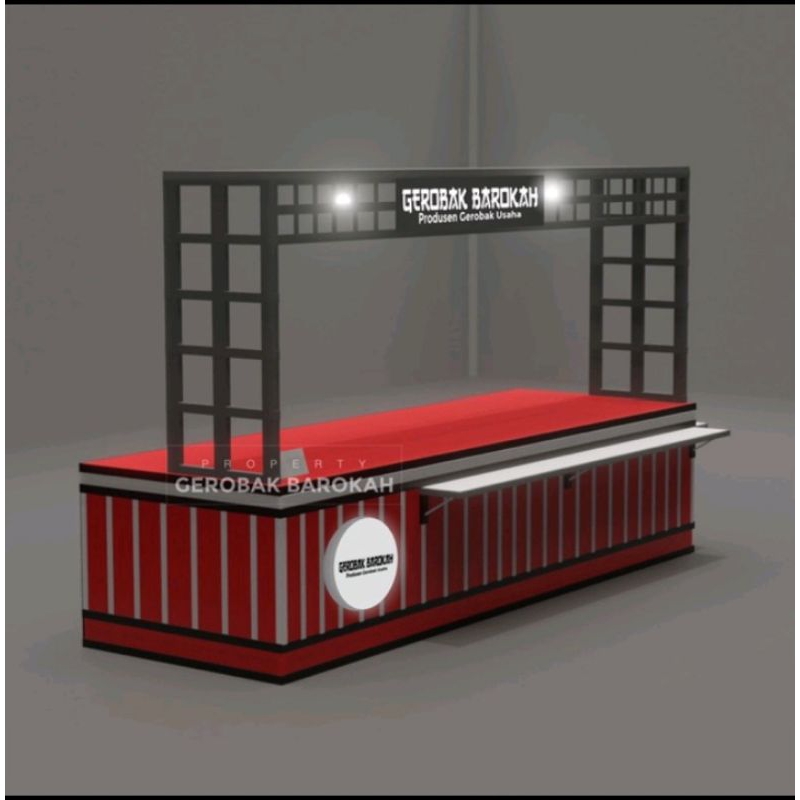 gerobak jualan  gerobak kayu jati Belanda booth minimalis