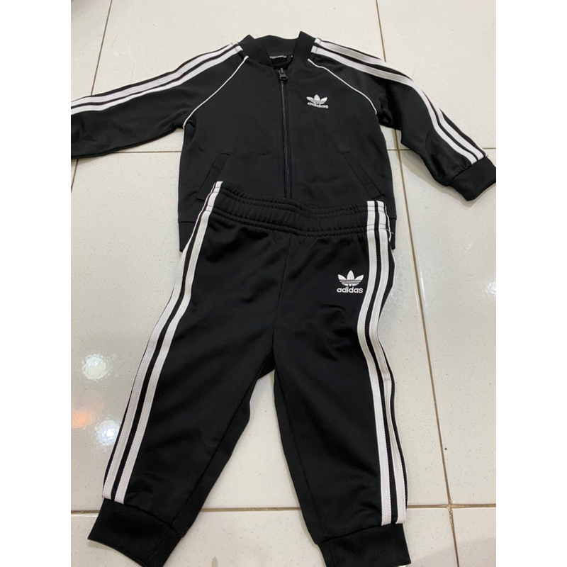 preloved adidas set jaket dan celana anak