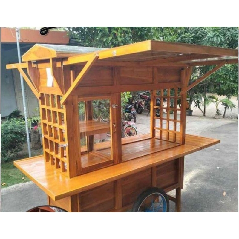 Gerobak kayu gerobak angkringan gerobak