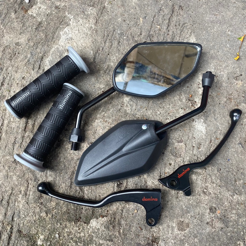 PAKET MURAH MOTOR YAMAHA KACA SPION / HANDLE REM / HANDGRIP BULU / 1 PAKET TERMURAH MOTOR MATIC YAMAHA SOUL FINO XEON MIO X-RIDE MIO J MIO M3 MIO S MIO GEAR 125