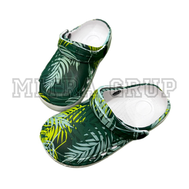 Sandal Kodok Anak Laki Perempuan Size 19-35/Sandal Baim Motif Daun Size Anak Promo Sen