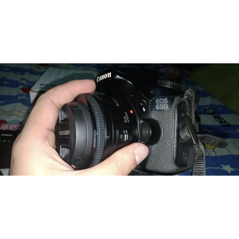 Kamera DSLR Canon 60D BO atau lensa Fix canon 50mm non STM dan Lensa fix Yongnuo 50mm