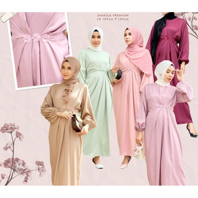 ASKA.ID - VELYA FLOWERS KAFTAN BALLON BAJU GAMIS LEBARAN