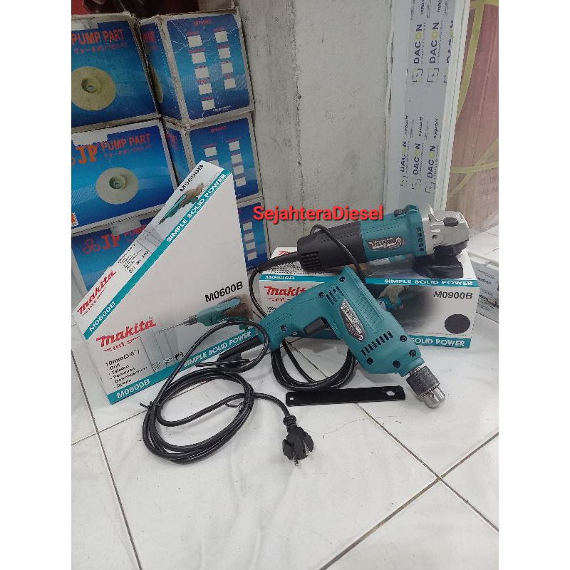 MAKITA paket Gerindra MAKITA MO600B +Bor MAKITA MO900B 10mm