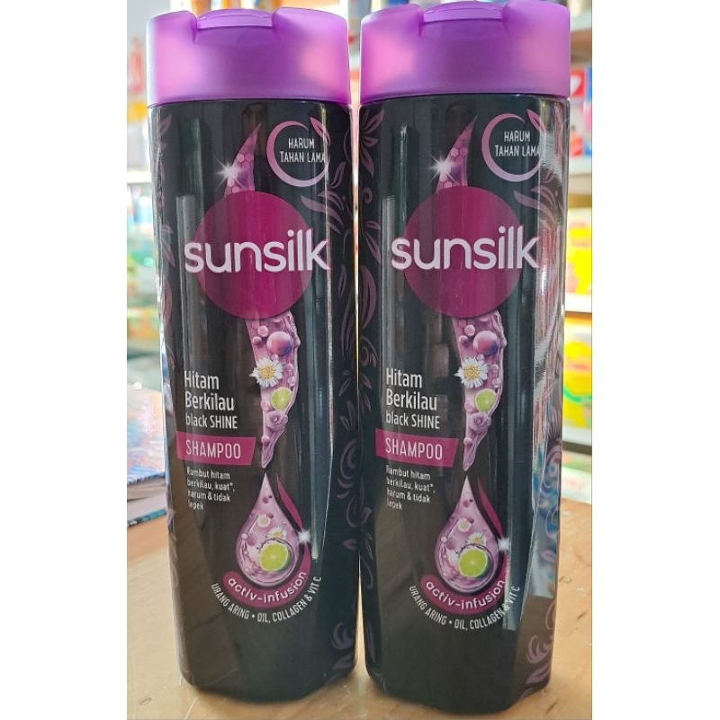 SUNSILK BLACK SHINE - HITAM BERKILAU SHAMPOO - 160ml
