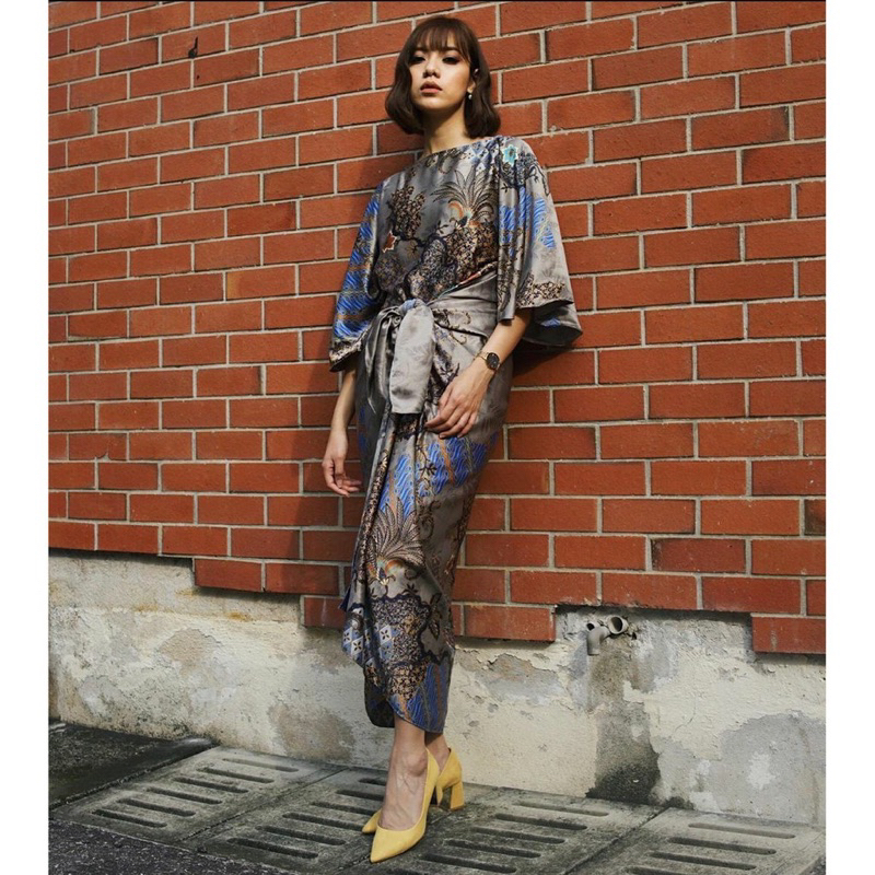 PRELOVED KAFTAN BATIK VISCOSE KONDANGAN BAJU LEBARAN DRESS BATIK IKAT HIJAB/NON HIJAB