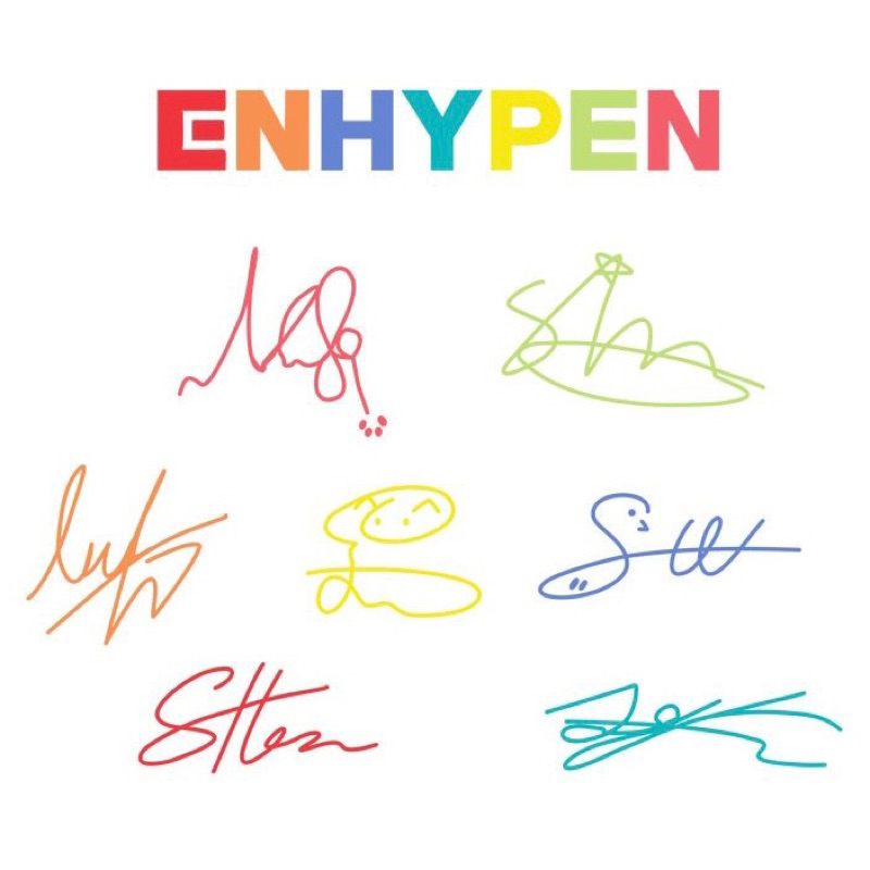 ENHYPEN signature tanda tangan ttd engene sticker (baca deskripsi)