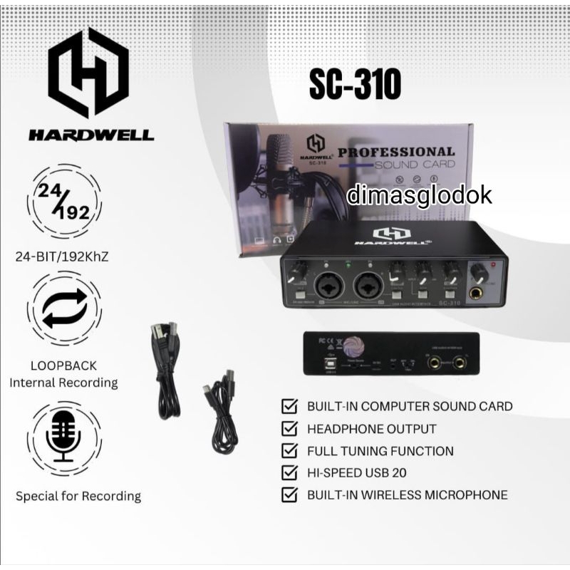 Soundcard Hardwell SC-310 Audio Soundcard SC 310 Soundcard SC310 Original