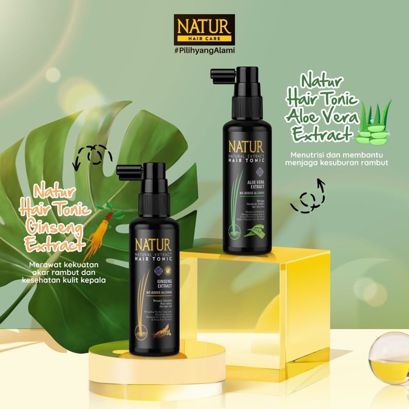 NATUR Hair Tonic Aloe Vera 90 ml - Hairtonik Menebalkan rambut