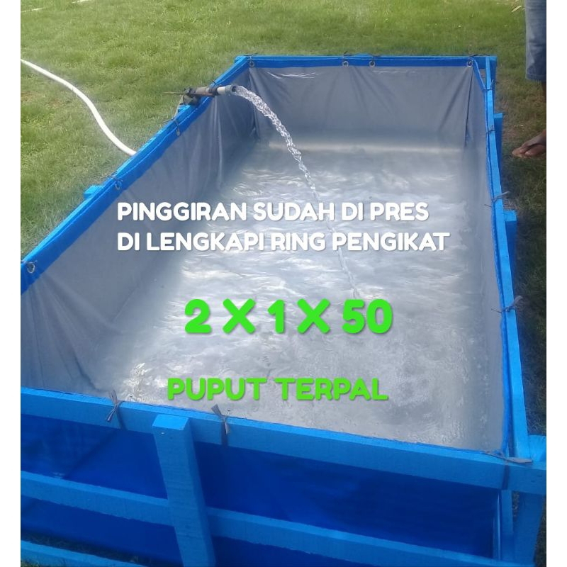 kolam terpal ikan ukuran 2x1x50 terpal kolam terpal