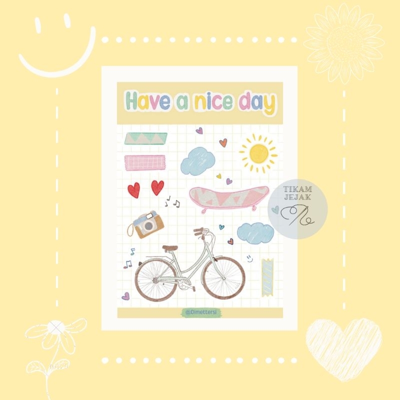 

Sticker Cute Sheet Have a Nice Day
