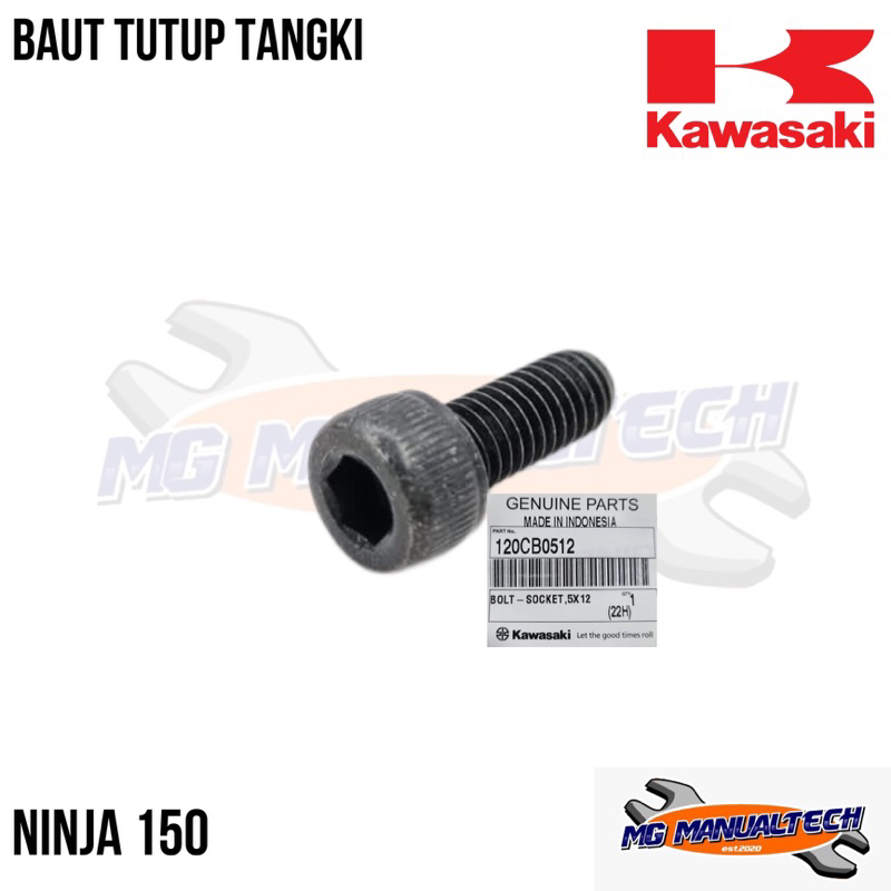BAUT TUTUP TANGKI NINJA R SS RR OLD NEW ZX CBU 150 BAUT KUNCI L DRAT 8 HITAM ORI ORIGINAL KAWASAKI