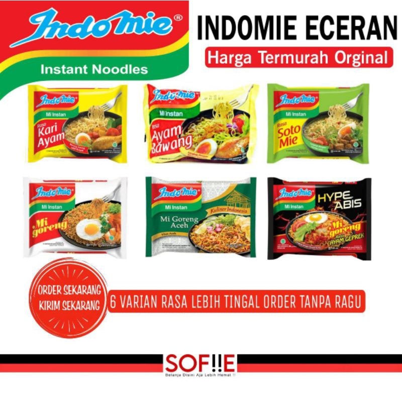 

INDOMIE ECERAN 6VARIAN RASA TERMURAHXP PANJANG