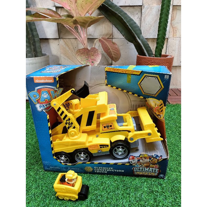 preloved mainan anak paw patrol ultimate rescue ultimate construction elc / mothercare