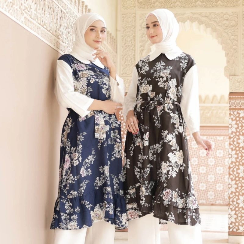 Shaina Stripes - LONG TUNIK IBU HAMIL JUMBO BUMIL BUSUI LEBARAN CANTIK