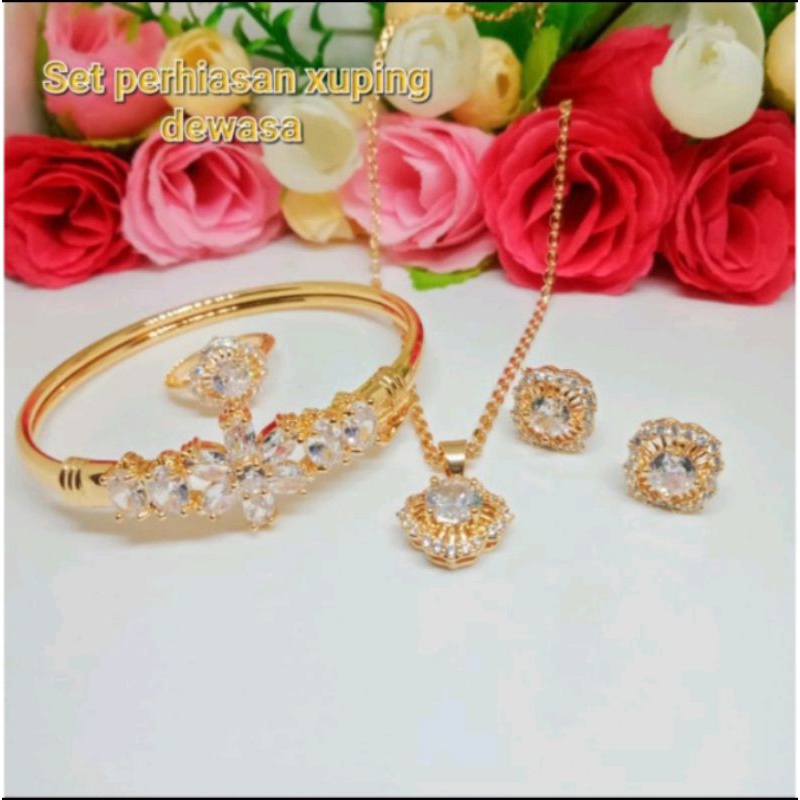 set perhiasan titanium xuping titanium anti karat