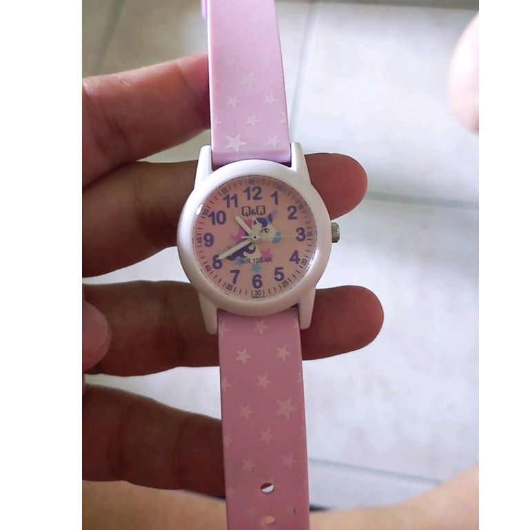 Q&amp;Q QNQ QQ ORIGINAL RUBBER BAND VR99J013 Ready Jam Tangan Import Unicorn Anak Anti Air CHEERFULL STYLE