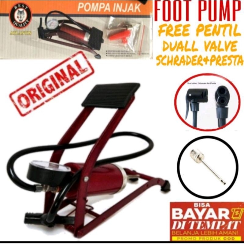 Pompa INJAK ban motor,mobil,bola,dansepeda-POMPA KAKI INJAK