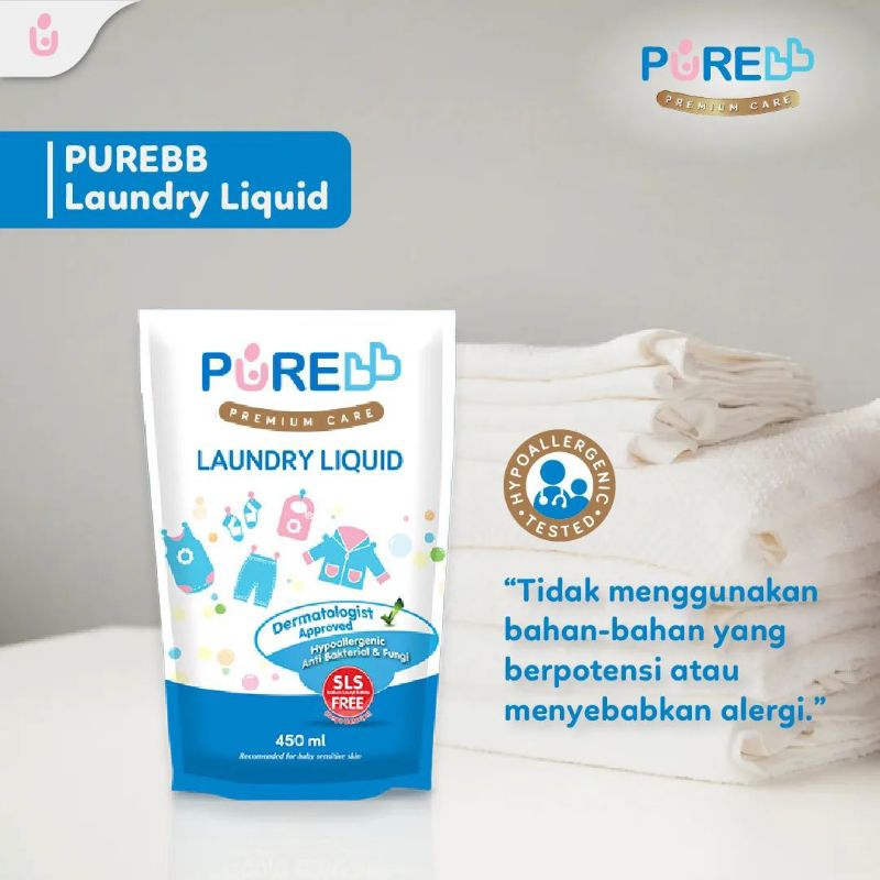 PURE BABY Laundry Liquid Refill Detergent PureBB Deterjen Bayi