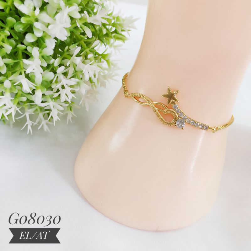 Gelang serut rantai italy motif bintang G08030