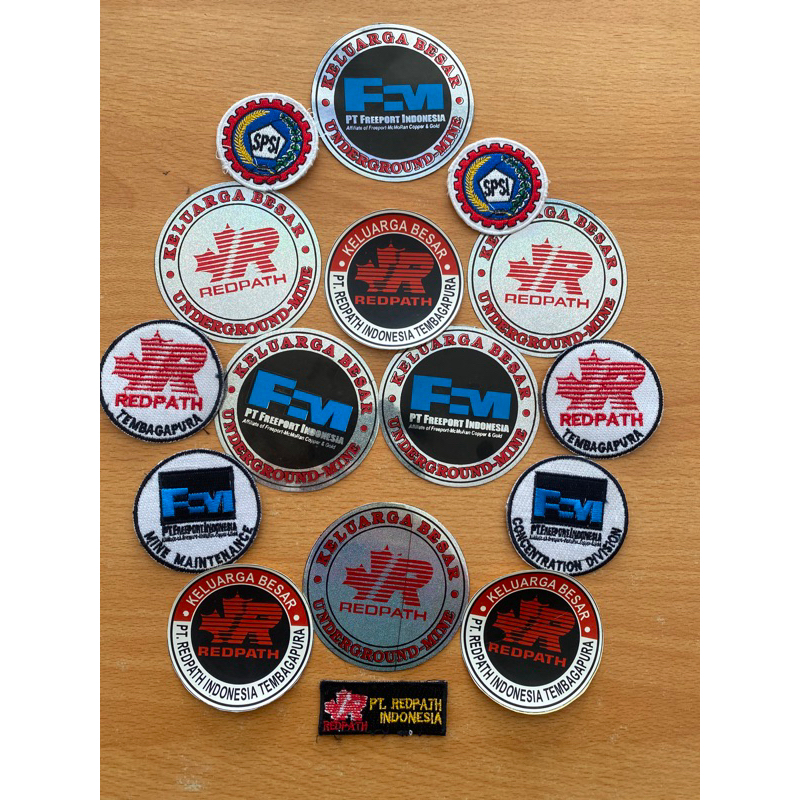 STIKER DAN BORDIRAN PT FREEPORT INDONESIA DAN PT REDPATH INDO