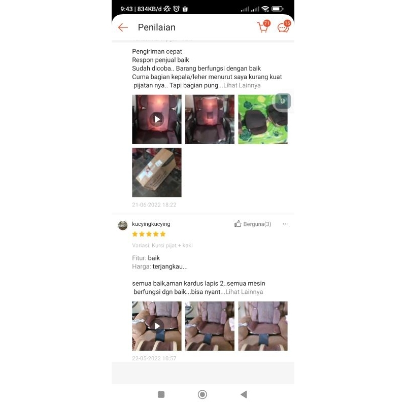 Kursi pijat theraphy massager alat pijat terapi massage foot massage