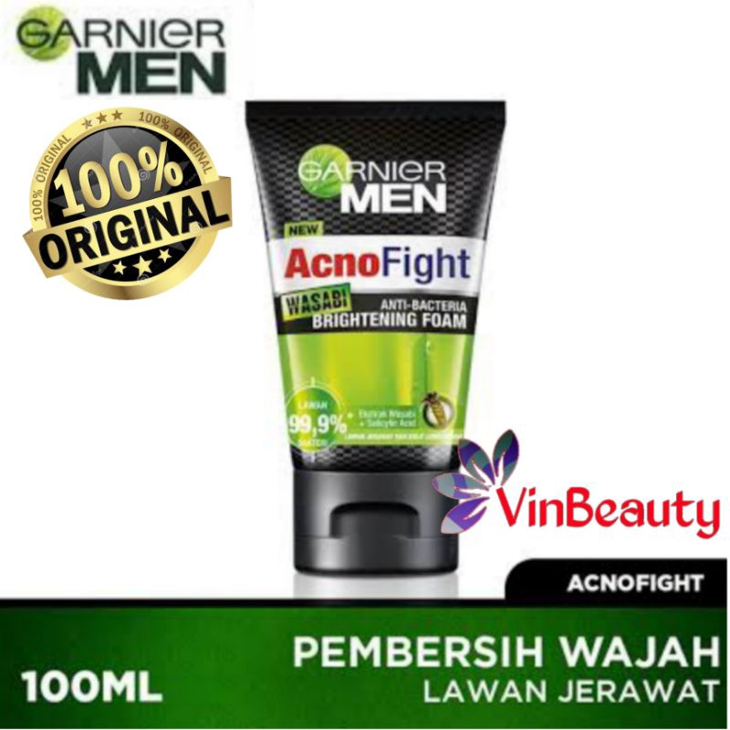 GARNIER MEN ACNO FIGHT WASABI 100 ML / FACIAL FOAM GARNIER ACNOFIGHT WASABI 100ML