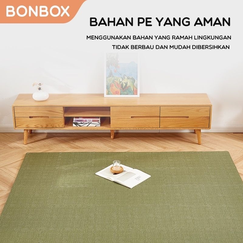 Bonbox BMP40 Puzzle Mat Playmat Alas Bermain Anak Motif Tikar Anyaman Bambu