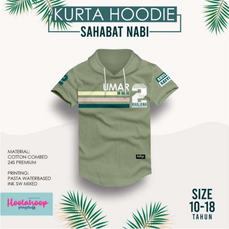 Hoolahoop Kurta Hoodie Kaos Anak Size 10-18T