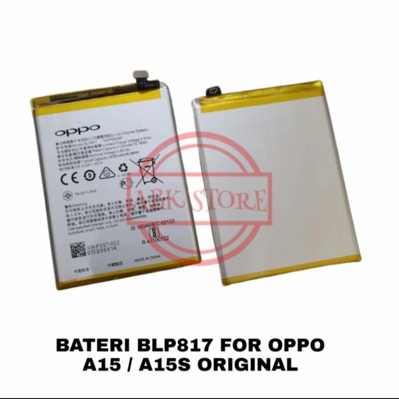 OPPO A15S BLP817 - Baterai OPPO A15S BLP817 Original - Batre Battery Hp OPO A15S BLP817 Batu Batre T