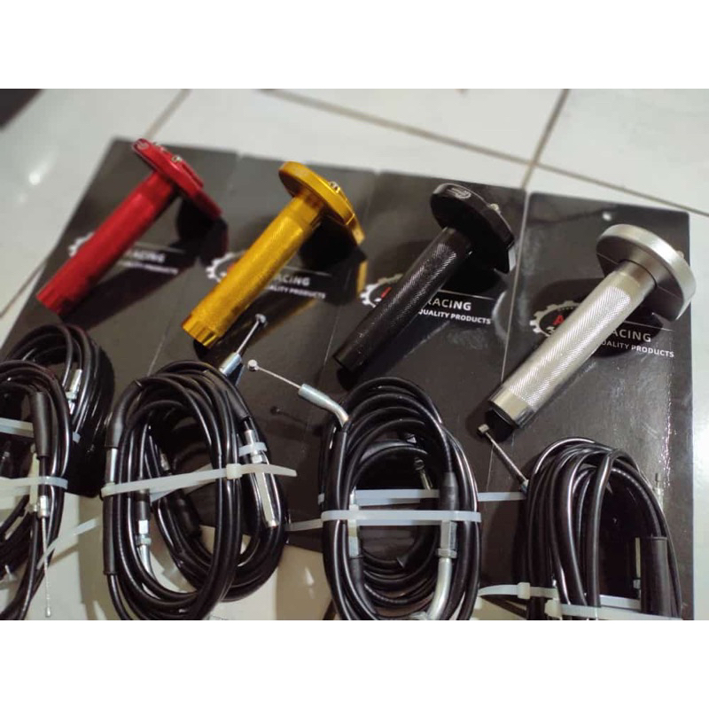 GAS SPONTAN CNC AKAI 2 KABEL MODEL KTC,  KLX/CRF/RXKING/NMAX/PCX/SATRIA/NINJA/R25/R15/CBR/GSX/CB