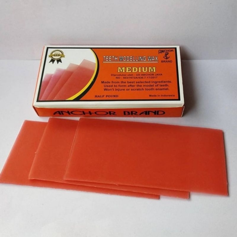 Dental Base Plate Wax / Lilin Malam Modeling Wax / Base Plate Wax Anchor
