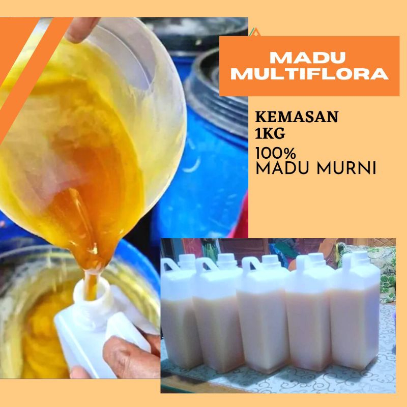 

Kemasan 1KG ( MADU MULTIFLORA ) 100% Madu Murni Asli