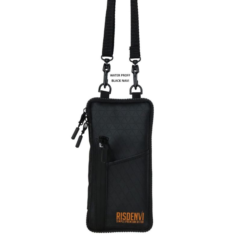 Tas Selempang Pria Hanging Wallet premium waterproof RISDENVI Shine tas Selempang pria import Batam