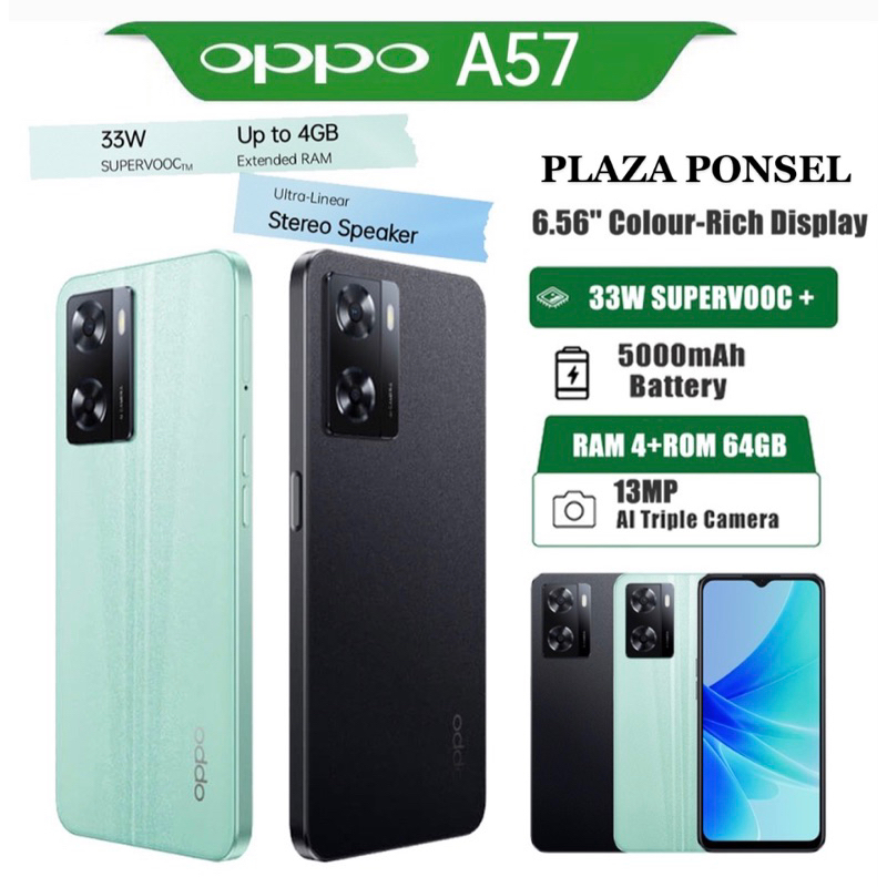 OPPO A57 4+4GB/64GB ORIGINAL GARANSI RESMI 1 TAHUN