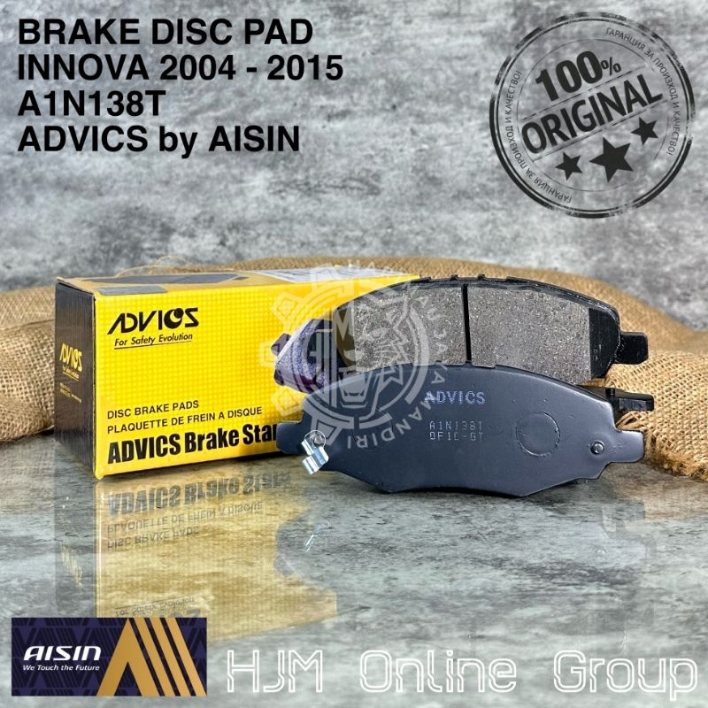 BRAKE DISC PAD - KAMPAS REM DEPAN INNOVA ADVICS by AISIN A1N138T